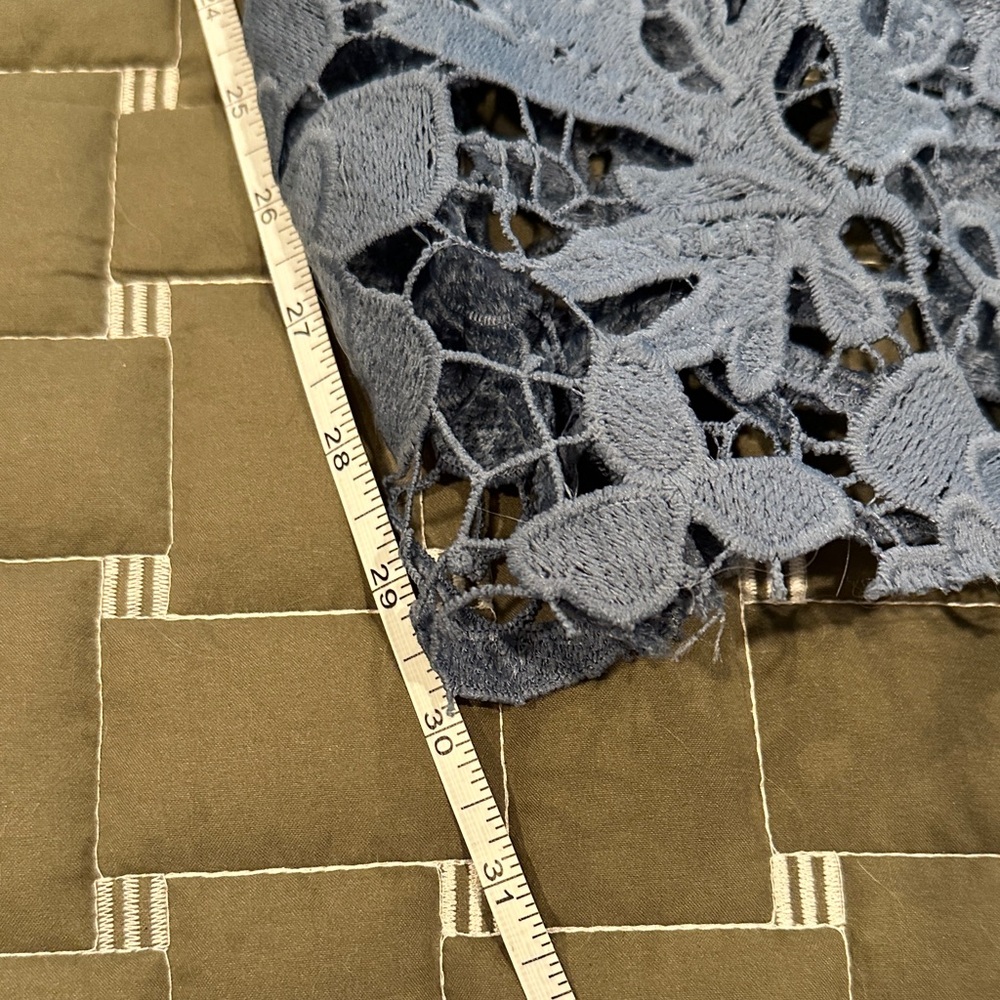 Denim Lace-Panel Jeans - Blue - Picture 9 of 11